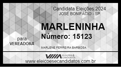 Candidato MARLENINHA 2024 - JOSÉ BONIFÁCIO - Eleições