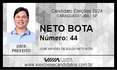 Candidato NETO BOTA 2024 - CARAGUATATUBA - Eleições