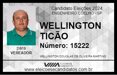 Candidato WELLINGTON TICÃO 2024 - ENGENHEIRO COELHO - Eleições