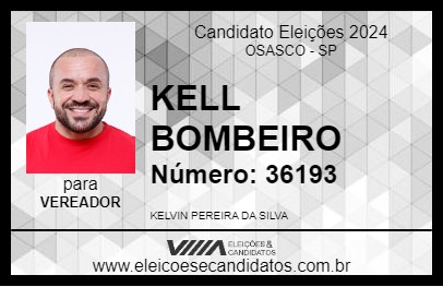 Candidato KELL BOMBEIRO 2024 - OSASCO - Eleições