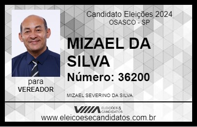 Candidato MIZAEL DA SILVA 2024 - OSASCO - Eleições