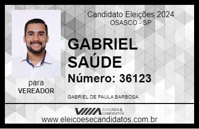 Candidato GABRIEL SAÚDE 2024 - OSASCO - Eleições