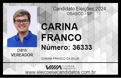 Candidato CARINA FRANCO 2024 - OSASCO - Eleições