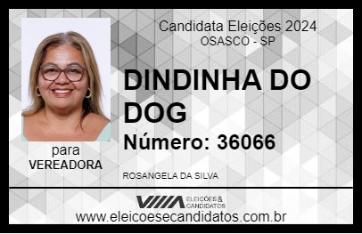 Candidato DINDINHA DO DOG 2024 - OSASCO - Eleições