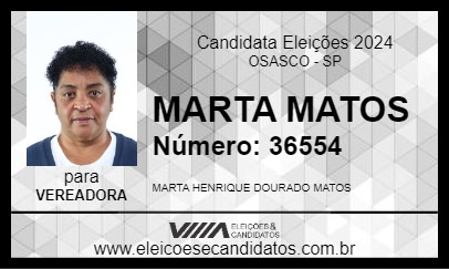 Candidato MARTA MATOS 2024 - OSASCO - Eleições