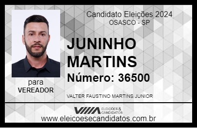 Candidato JUNINHO MARTINS 2024 - OSASCO - Eleições