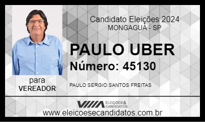 Candidato PAULO UBER 2024 - MONGAGUÁ - Eleições