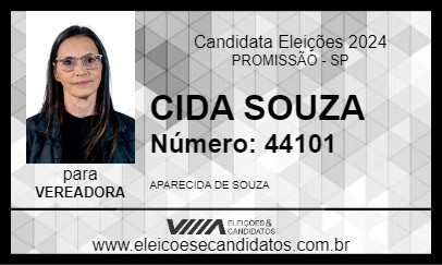 Candidato CIDA SOUZA 2024 - PROMISSÃO - Eleições