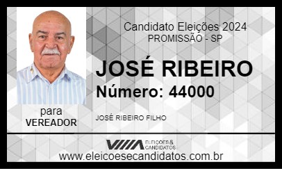 Candidato JOSÉ RIBEIRO 2024 - PROMISSÃO - Eleições