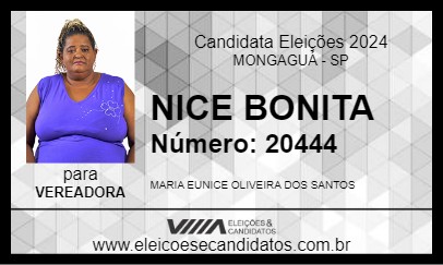 Candidato NICE BONITA 2024 - MONGAGUÁ - Eleições