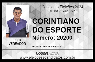 Candidato CORINTIANO DO ESPORTE 2024 - MONGAGUÁ - Eleições