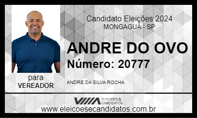 Candidato ANDRE DO OVO 2024 - MONGAGUÁ - Eleições