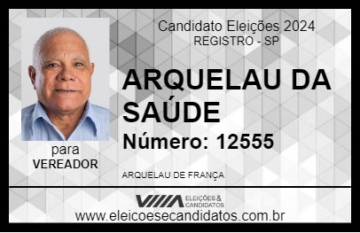 Candidato ARQUELAU DE FRANÇA 2024 - REGISTRO - Eleições