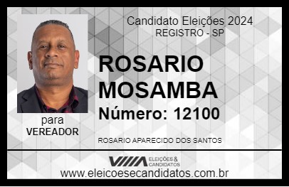 Candidato ROSARIO MOSAMBA 2024 - REGISTRO - Eleições