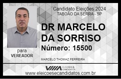 Candidato DR MARCELO DA SORRISO 2024 - TABOÃO DA SERRA - Eleições