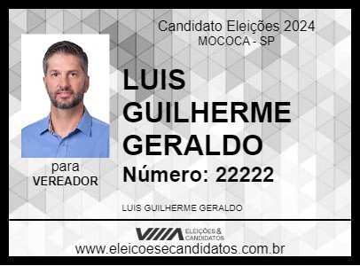 Candidato LUIS GUILHERME GERALDO 2024 - MOCOCA - Eleições