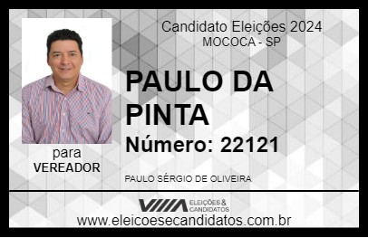 Candidato PAULO DA PINTA 2024 - MOCOCA - Eleições