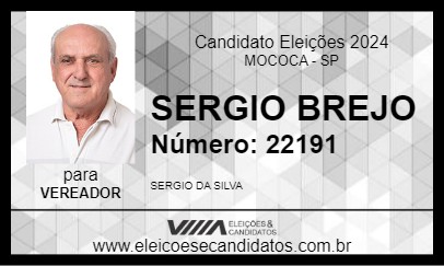 Candidato SERGIO BREJO 2024 - MOCOCA - Eleições