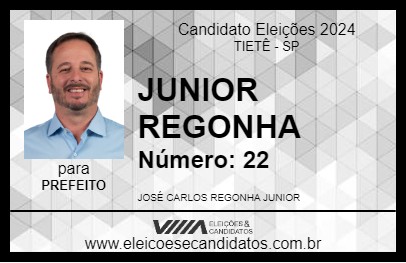 Candidato JUNIOR REGONHA 2024 - TIETÊ - Eleições