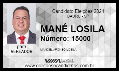 Candidato MANÉ LOSILA 2024 - BAURU - Eleições