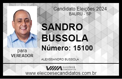 Candidato SANDRO BUSSOLA 2024 - BAURU - Eleições