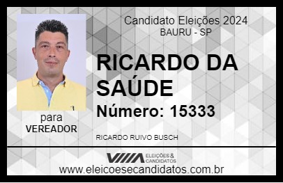 Candidato RICARDO DA SAÚDE 2024 - BAURU - Eleições