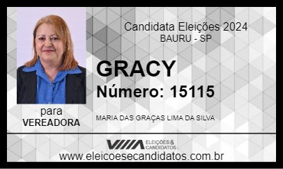 Candidato GRACY 2024 - BAURU - Eleições