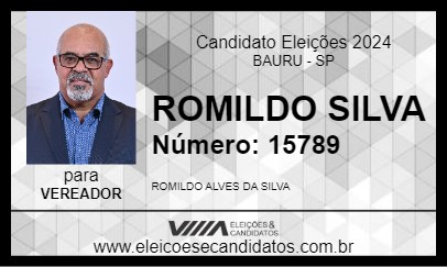 Candidato ROMILDO SILVA 2024 - BAURU - Eleições