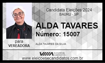 Candidato ALDA TAVARES 2024 - BAURU - Eleições