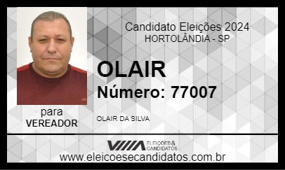 Candidato OLAIR 2024 - HORTOLÂNDIA - Eleições