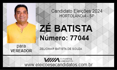 Candidato ZÉ BATISTA 2024 - HORTOLÂNDIA - Eleições