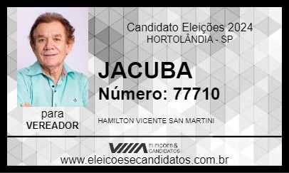 Candidato JACUBA 2024 - HORTOLÂNDIA - Eleições