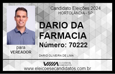 Candidato DARIO DA FARMACIA 2024 - HORTOLÂNDIA - Eleições