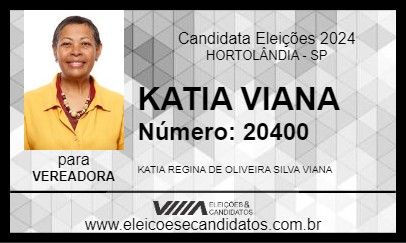 Candidato KATIA VIANA 2024 - HORTOLÂNDIA - Eleições