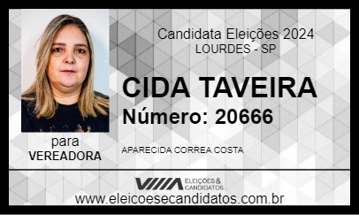 Candidato CIDA TAVEIRA 2024 - LOURDES - Eleições