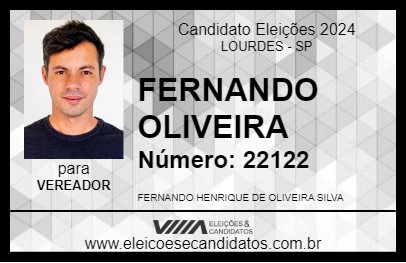 Candidato FERNANDO OLIVEIRA 2024 - LOURDES - Eleições