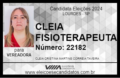 Candidato CLEIA FISIOTERAPEUTA 2024 - LOURDES - Eleições