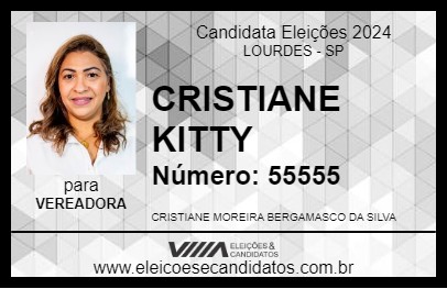 Candidato CRISTIANE KITTY 2024 - LOURDES - Eleições