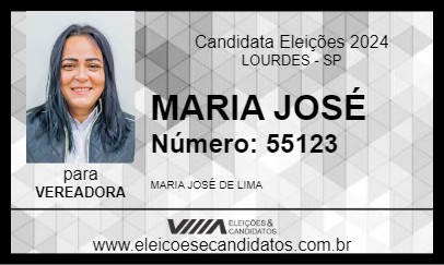 Candidato MARIA JOSÉ 2024 - LOURDES - Eleições