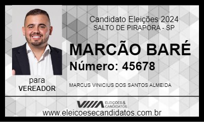 Candidato MARCÃO BARÉ 2024 - SALTO DE PIRAPORA - Eleições