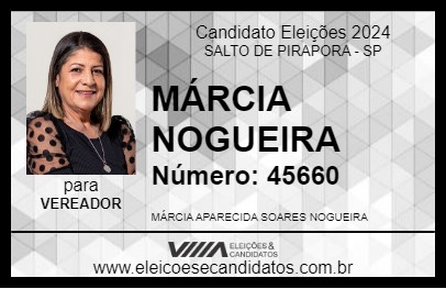 Candidato MÁRCIA NOGUEIRA 2024 - SALTO DE PIRAPORA - Eleições