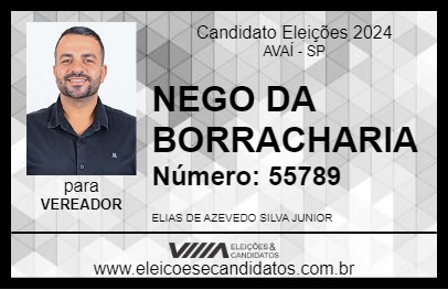 Candidato NEGO DA BORRACHARIA 2024 - AVAÍ - Eleições