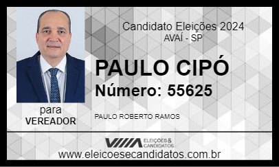 Candidato PAULO  CIPÓ 2024 - AVAÍ - Eleições