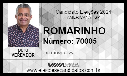 Candidato ROMARINHO 2024 - AMERICANA - Eleições