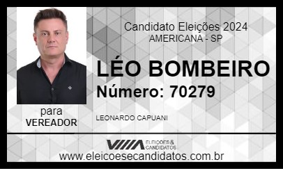 Candidato LÉO BOMBEIRO 2024 - AMERICANA - Eleições