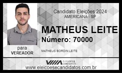 Candidato MATHEUS LEITE 2024 - AMERICANA - Eleições