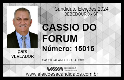 Candidato CASSIO FACCIO 2024 - BEBEDOURO - Eleições