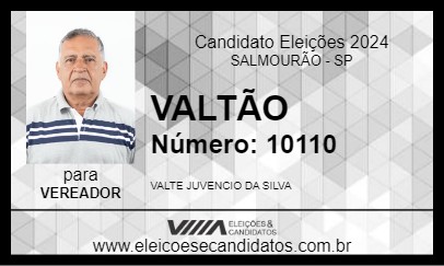 Candidato VALTÃO 2024 - SALMOURÃO - Eleições