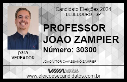 Candidato PROFESSOR JOAO ZAMPIER 2024 - BEBEDOURO - Eleições