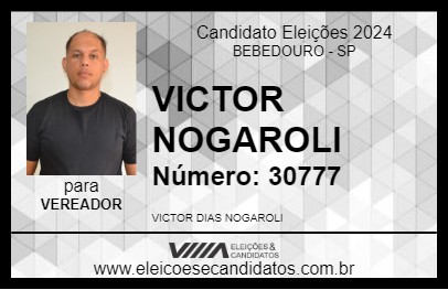 Candidato VICTOR NOGAROLI 2024 - BEBEDOURO - Eleições